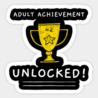 Congrats on Adulting Trophy Tee Shirt Sticker